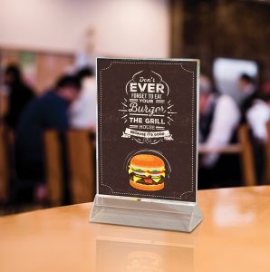 Double Sided Menu Holder – Great for Retail, Hospitality, at Trade Fairs etc. - Image 1