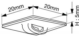 Square Ceiling Clip with Closed Hook – Ideal for Hanging Light Posters with a Spring Hook - Image 2