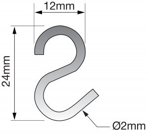 Metal S Hook – Ideal for Suspending Heavy Posters or Signage - Image 2