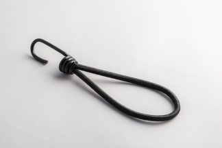 Shock Cord Loop with Metal Hook Black